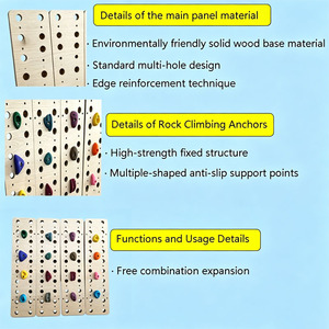 Tabla <span class=keywords><strong>de</strong></span> Escalada <span class=keywords><strong>de</strong></span> Madera Ecológica para Niños Pequeños, Tabla <span class=keywords><strong>de</strong></span> Ejercicio Resistente para el Desarrollo Físico en Interiores - Product Image 4