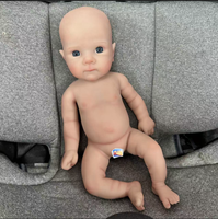 Weiche, dehnbare, solide Silikon-Reborn-Babypuppe, 30 cm, realistische, weiche Babypuppe, beruhigendes Fidget-Spielzeug für Kinder und Erwachsene