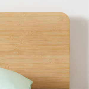 ZB BSCIモダンシンプルなデザイン竹製ベッドフレームヘッドボード付き無垢材プラットフォームサイズベッドルーム家具 - Product Image 3