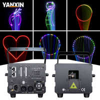 Proyector Láser de Animación a Todo Color RGB de 5W YANXIN, Luz Láser Inteligente con Control DMX por Aplicación para Discotecas, Bodas, KTV, Espectáculos