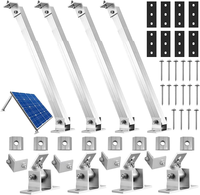 Support de panneau solaire réglable montage toit plat mur aluminium ensemble kits support de montage de panneau solaire