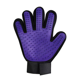 Gants de toilettage pour animaux Xintu, TPR, cinq doigts, pour enlever les poils des chats à poils courts, outil de bain et de massage - Product Image 5