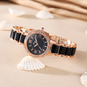 Montre à quartz tendance 2025 avec bracelet en céramique, étanche, pour femme - Product Image 4