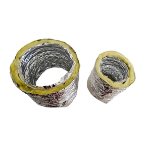 Conducto Flexible de Aluminio Aislado con Lana de Vidrio de Tres Capas para Sistemas Comerciales de Suministro de Aire Acondicionado HVAC - Product Image 1