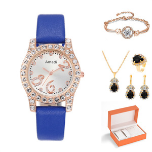 Ensemble Montre et Bijoux Goutte d'Eau Décontracté pour Femme Amadi, Cadran Numérique Créatif Exquis, Mouvement à Quartz, Bracelet en Alliage 16mm pour Étudiantes - Product Image 3