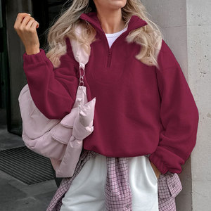 Sudadera Holgada de Forro Polar de Cordero Estilo Europeo Americano para Mujer con Solapa, Otoño Invierno 2026 - Product Image 4