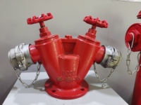 Vanne d'hydrant d'incendie intérieure à double sortie DN65 65 mm, équipement de lutte contre l'incendie