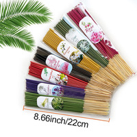 Article populaire : Encens en spirale aromatisé 22 cm, 100 % naturel, en sachet, pour diffusion, yoga, aromathérapie, purification de l'air, en bois coloré