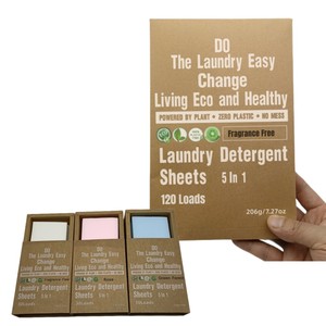 Eco-Friendly 60 / 120Loads Zero Waste <strong>Laundry</strong> <strong>Detergent</strong> Sheets Plant-Based Hypoallergenic No Plastic - Product Image 6
