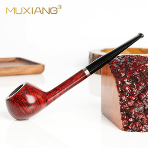 Muxiang Tobacco Pipe Straight Type 3mm Filter Wooden Smoking Pipe Gift - Product Image 2