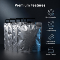 WEL-TRY L Pochette vide rechargeable extra grande capacité compatible avec WF-C869R/WF-C869Ra autoportante pour pack 18 mois