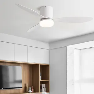 Großhandel Haushalt Moderne Fernbedienung geräuschlos anpassbar Motor einstellbare Wind geschwindigkeit LED Decken ventilatoren