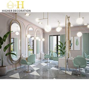 מפעל סלון מודרני מותאם אישית תצוגה ארון מדפים תצוגה קוסמטיים מתלה עם אורות - Product Image 1