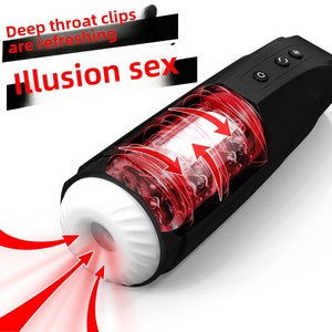 Voll automatisches Schub gerät für männliche Masturbation mit vibrations teleskop isch rotierendem Sound Aircraft Cup Sexspielzeug - Product Image 1