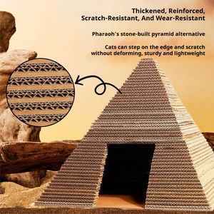 Groothandel Nieuwe 3d Verhoogde Kat Krabbord Speelbaar En Slaapbaar Papier Huisdier Speelgoed Piramide Kat Huis - Product Image 4