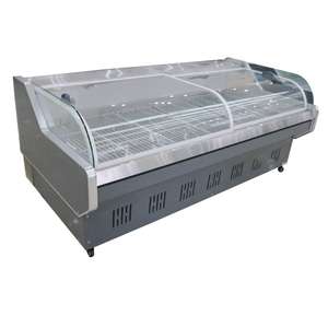 <span class=keywords><strong>Vitrina</strong></span> comercial de carne fresca para supermercado-Mostrador refrigerado al aire libre de acero inoxidable con tapa de vidrio e iluminación LED - Product Image 3
