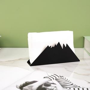 Support de rangement de bureau créatif en métal noir moderne support de boîte à mouchoirs décor à la maison livraison directe étiquetage d'exportation - Product Image 6