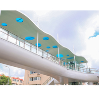 Puente Peatonal de Acero Galvanizado de Gran Vano con Estructura de Acero Ligero Prefabricada a Medida y Soldadura