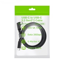 1M 90 grados Usb3.2 a tipo C Vr Cable de enlace de auriculares 100W 20Gbps en stock