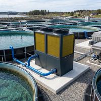 Pompe à chaleur en acier inoxydable anti-corrosion OEM/ODM 380V 34kW-150kW avec surveillance automatique à distance pour le chauffage des étangs de crevettes d'eau salée