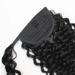 Qingdao поставщики highknight накладные волосы для конского хвоста поставщики вьющихся человеческих волос конский хвост Оптовая продажа 100% человеческих волос заводская цена