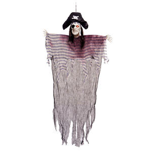 Horreur Atmosphère Pendentif <span class=keywords><strong>Halloween</strong></span> One Eyed Pirate Suspendu Fantôme Rougeoyant Électrique Induction Maison Hantée Tissu En Déchirure - Product Image 5