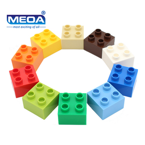 Suku Cadang Blok Bangunan Mainan Plastik ABS 2X2 Lebih Tinggi 4 Titik Partikel Besar Blok MOC Creator Kit Perakitan Blok - Product Image 1