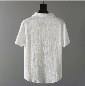 Costumes décontractés pour hommes en 2 pièces pour l'été, hauts à manches courtes + pantalons longs, couleur unie, col polo, boutons, taille élastique, séchage rapide - Product Image 5