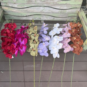 Flores <span class=keywords><strong>de</strong></span> Orquídea Mariposa Artificiales Realistas al por Mayor, Impresas en 3D, <span class=keywords><strong>de</strong></span> <span class=keywords><strong>Seda</strong></span> y Alambre, Arreglos Florales Artificiales Modernos para Bodas y Hogar - Product Image 6