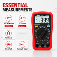 Promo Panas UNI-T UT33A+/B+/C+/D+ 10A AC/DC Volt Amp Ohm Dioda Multimeter Digital CAT II 600V Bersertifikasi CE/FCC