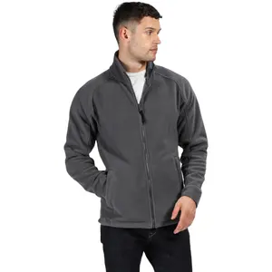 Mens 280gsm 100% polyester pill resistant polar fleece with raglan shoulder zipped pockets for winter outdoor warmer jacket