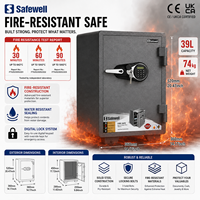 Caja Fuerte de Seguridad Resistente al Fuego Safewell FP0402E de 39L, Caja de Seguridad Digital de Acero para Documentos y Efectivo