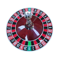 Roues de roulette de couleur rouge de casino de luxe de 32 pouces avec du bois massif de haute qualité pour le casino professionnel avec la boule de roulette gratuitement