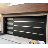 Porte de garage en acier galvanisé à âme en mousse, design moderne personnalisé, avec fenêtre grillagée, surface finie, services OEM/ODM pour villa