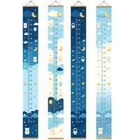 Tableau de croissance pour enfants en bois massif, motifs d'animaux variés, 7,9*79 pouces, barre de suspension murale pour chambre d'enfant, décoration intérieure