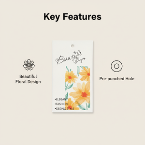 Custom Logo Transparent Waterproof Hang Tags <b>Gold</b> Foil Printing Washable Finish Matte Finish Custom Seal <b>String</b> for Garments - Product Image 2