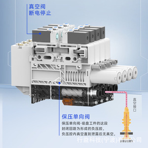 Generador de Vacío ShinYee Yukimasu VKZ10-66G-C-SP-B-F1-02 de Alto Flujo Integrado con Silenciador Externo para Suministro Centralizado de Aire - Product Image 2