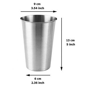 Custom Logo 16oz Stackable Stainless Steel Drinking Cup Reusable Metal Tumbler for Outdoor Promotion - Product Image 2