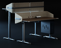 Escritorio Inteligente Moderno de Altura Ajustable, Convertible y Extensible, Muebles de Oficina Metálicos