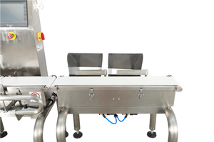 Báscula de control de peso de 2 niveles para cintas transportadoras, báscula de alta precisión para alimentos con pantalla táctil, rechazador de altura, OEM/ODM, acero inoxidable 1 - Product Image 2