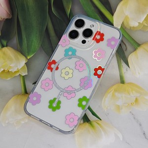 Funda Transparente para Teléfono con Diseño de Flores Holográficas Pastel Wildflower para iPhone 6 <span class=keywords><strong>7</strong></span> <span class=keywords><strong>X</strong></span> 11 12 13 14 15 16 17 Pro Max Samsung S26U - Product Image 6