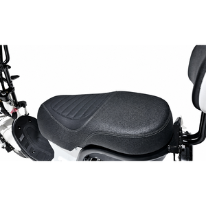 Moto de rue à deux places, pneus larges, couleur blanc crème, avec moteur 60V haute puissance et longue autonomie pour les trajets quotidiens des adultes - Product Image 5