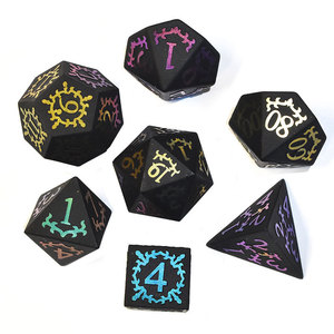 <span class=keywords><strong>Dados</strong></span> de Piedra Poliédricos Multifacéticos para Juegos de Mesa, Diseño Creativo, Cristal Rosa Ojo de Gato, Estilo Ángulo Recto, Venta al Por Mayor Disponible - Product Image 3