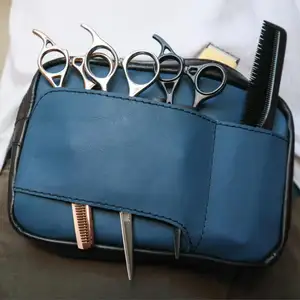 Friseur Geschenk personal isierte stilvolle Haarschnitt Werkzeug koffer Leder funktionale Friseur Gürtel Scheren beutel Friseur Brusttasche