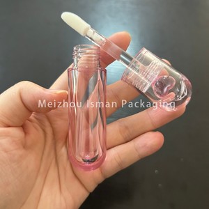 ISMAN - Tubo Ovalado de Lujo para Brillo Labial de 6 ml, con Decoración de Corazón en el Interior de la Tapa, Aplicador Grande, Envase Cosmético Vacío de ABS, Venta al por Mayor, Logotipo Personalizado - Product Image 4