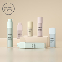 ROB Nouveau Design 15ml 30ml 50ml Bouteille d'essence de lotion cosmétique sous vide en plastique à double couche transparente givrée à rotation carrée