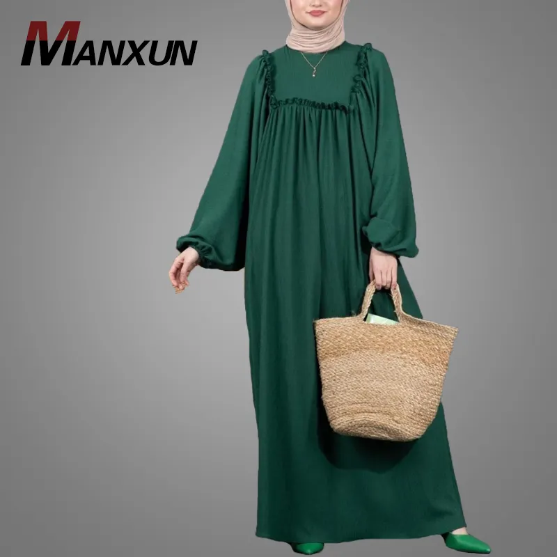 नए आगमन मध्य पूर्व में इस्लेमिक कपड़ों का गुलाब अबाया ठोस ओवरसाइज महिलाओं की सुरुचिपूर्ण लंबाई मुस्लिम दुबाई कपड़े