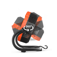 Ventilateur de camping sans fil léger, pliable, portable, électrique, stable, avec fonction anti-moustiques 30000 mAh et crochet