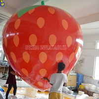 Fraise gonflable, modèle de fraise géante, ballons publicitaires à l'hélium en forme de fraise K7030