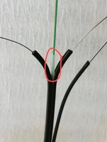 Kabel Serat Optik Drop FTTH Outdoor 1 Core LSZH dengan Messenger GJYXCH-1B6 GJYXFCH-1B6 G657A1 G657A2